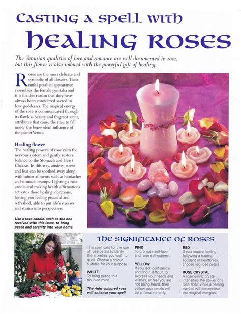 Healing Spells Casting A Spell With Healing Roses Healing Magic