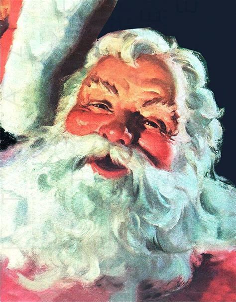 Classic Mid Century Santa Claus Illustration Great For Cards Etsy