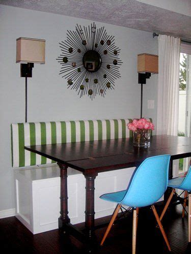 Banquettes are perfect for creating a cozy nook in a home. Banquette (With images) | Diy dining room, Living room ...