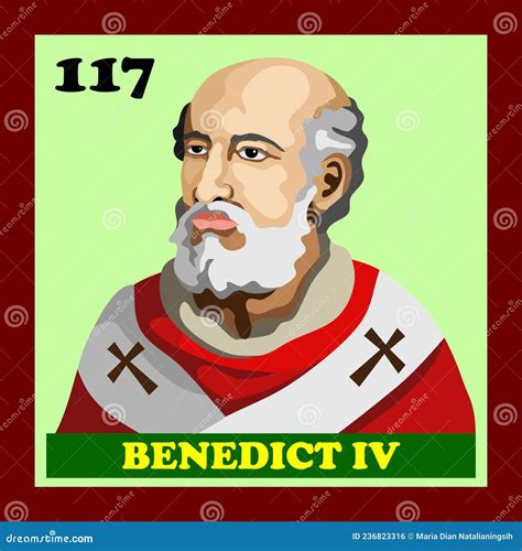 117th Catholic Church Pope Benedict Iv Stock Vector Illustration Of