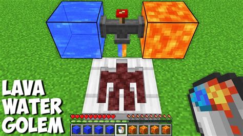 What if you CREATE GOLEM WITH LIQUID in Minecraft ? LAVA WATER GOLEM