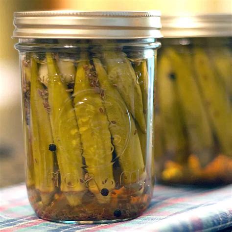 Homemade Pickled Okra Canning Process Lanas Cooking