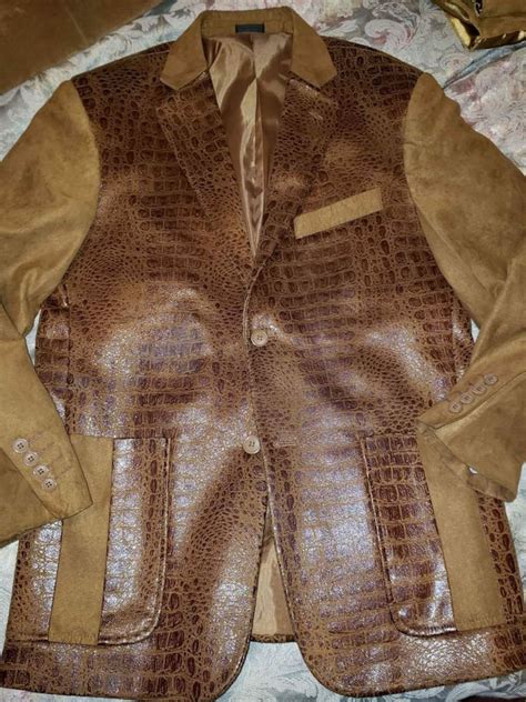 Vintage Men S Stacy Adams Faux Alligator And Suede Dress Etsy
