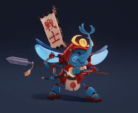 Samouraï Beetle On Behance Character Design Stop Motion Character