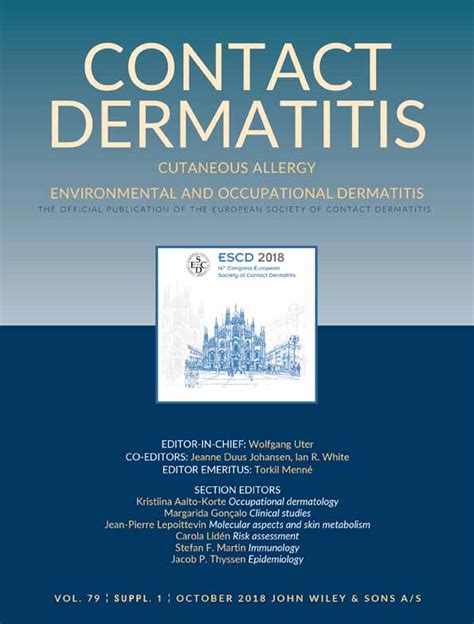 Focus Sessions Fs 2018 Contact Dermatitis Wiley Online Library