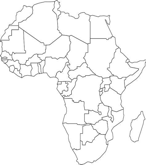 Best 3 Printable Blank Map Of Africa Free With Images Africa Map