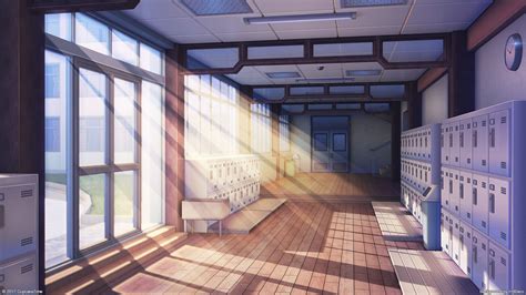 Aesthetic Anime School Rooftop Background Night