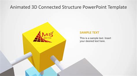 Animated 3d Connected Structure Ms Sketch Presentation Design Service