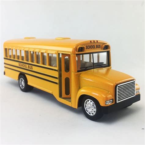 Kinsfun 6 Inch Yellow School Bus Diecast Model Toy