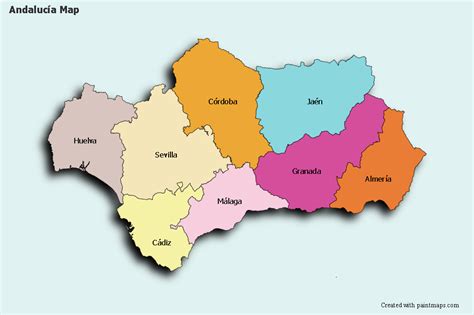 Genera Grafico De Mapa De Andalucia