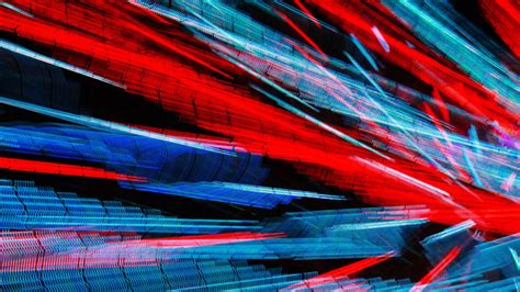 Red and blue digital wallpaper, abstract, digital art, minimalism. Red and Blue Design Abstract 4K Wallpaper | HD Wallpapers