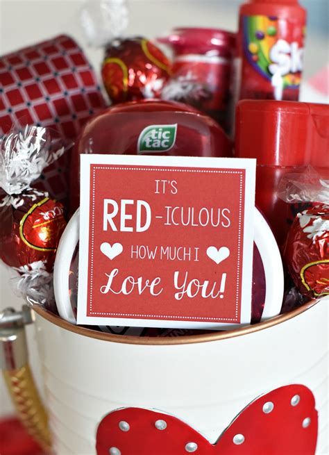 Cute Valentine S Day Gift Idea Red Iculous Basket Valentines Ideas