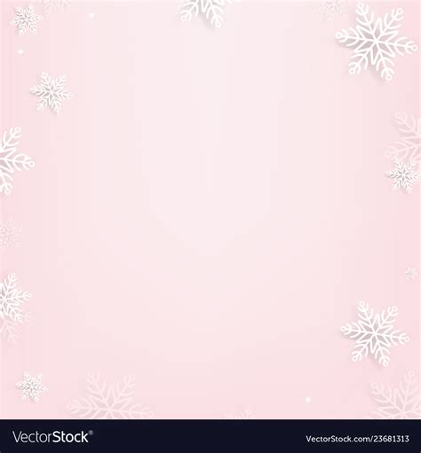 Pink Background With Snowflake Royalty Free Vector Image
