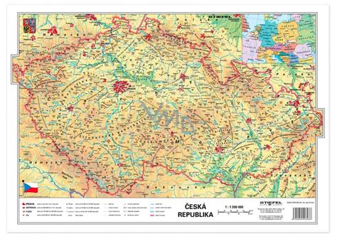 Registrierte neuinfektionen pro 100.000 einwohner in den vergangenen 7 tagen (neuinfektionsrate) klicken sie auf einen kreis. Ditipo Karte Tschechische Republik physisch / Regionen A3 ...