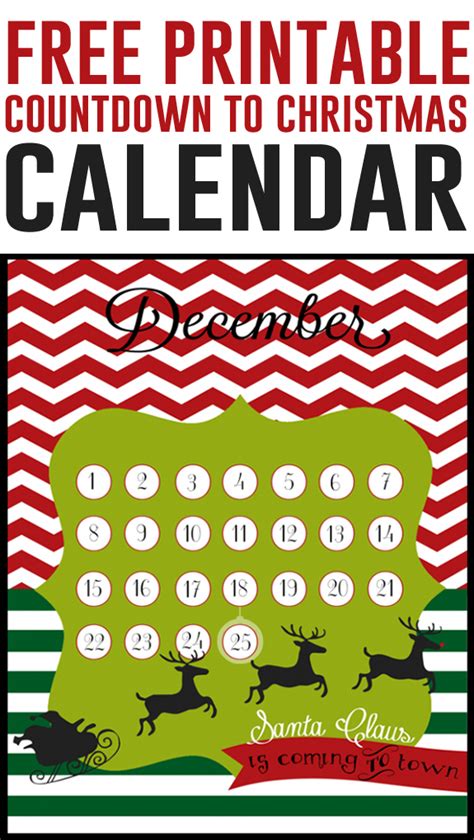 Christmas Countdown Free 8x10 Printables