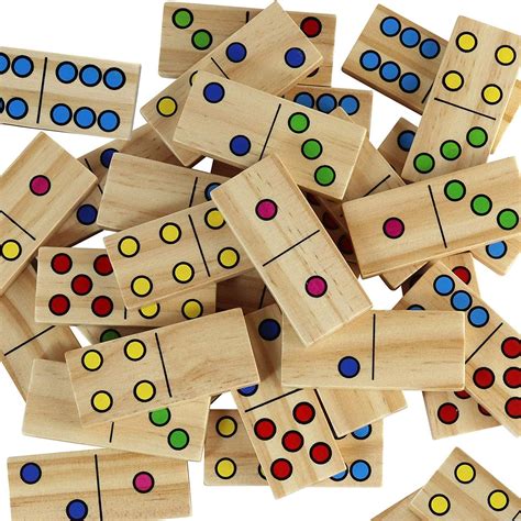 Dominoes For Kids Wooden Dominos With Numbers Math Domino Color