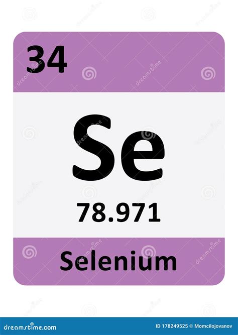 Periodic Table Symbol Of Selenium Stock Vector Illustration Of