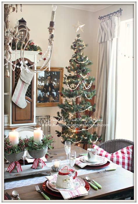 My dining room christmas tree. From My Front Porch To Yours: French Farmhouse Vintage ...