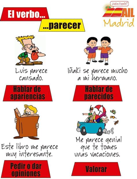 Spanish Poster With Different Words And Pictures