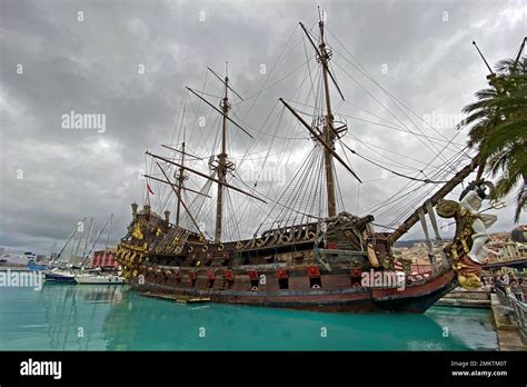 Neptune A Ship Replica Of A 17th Century Spanish Galleon In The Port