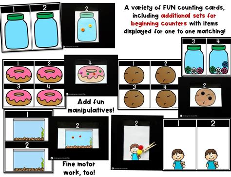 Counting Centers And Activities For Pre K And Kindergarten Number Recognition Subitizing And