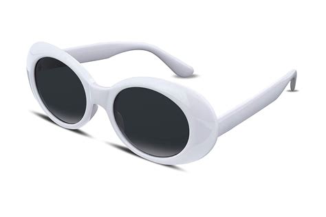 Buy Feisedy White Clout Goggles Kurt Cobain Sunglasses Hypebeast Oval