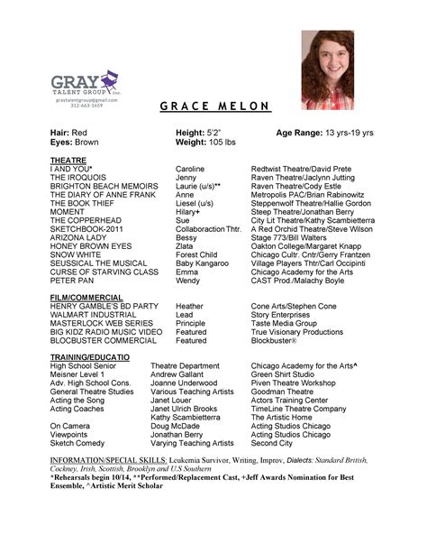 FREE Acting Resume Templates Word Google Docs ᐅ TemplateLab