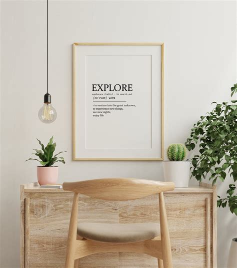 Explore Word Definition Quote Poster Travel Digital Copy Etsy