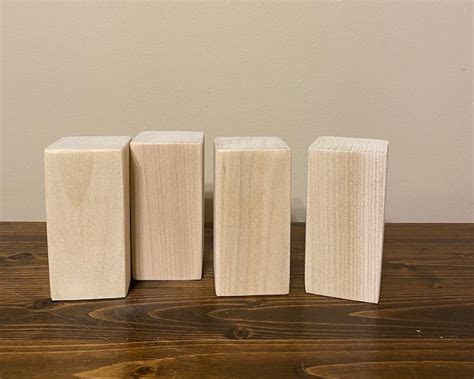 2x2x4 Solid Wood Craft Blocks Natural Cut And Sanded Etsy Singapore