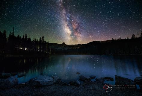Milky Way At Mammoth Lakes Mammoth Lakes California Usa Double