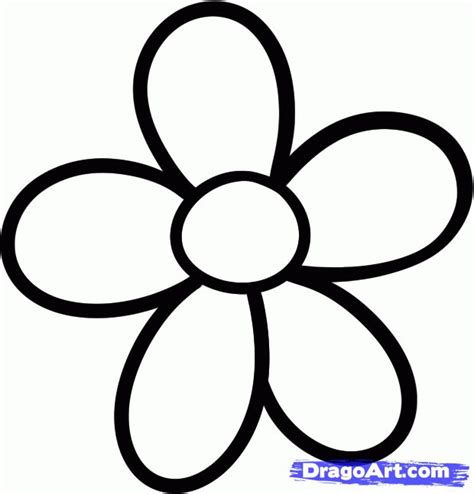 Simple Flower Drawings For Kids Clipart Best