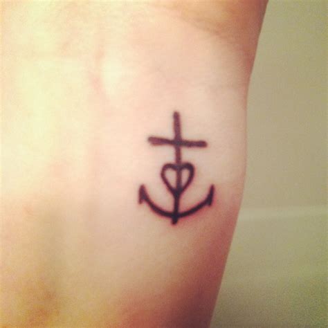 Heart Cross Anchor Tattoo Tattoos Pinterest