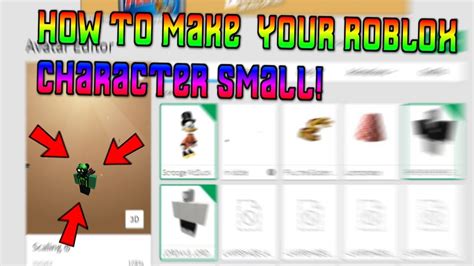 How To Make Your Avatar On Roblox Small