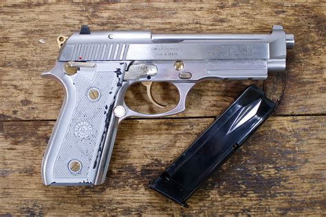 Taurus Pt 92 Afs 9mm Police Trade In Pistol With Gold Highlights And
