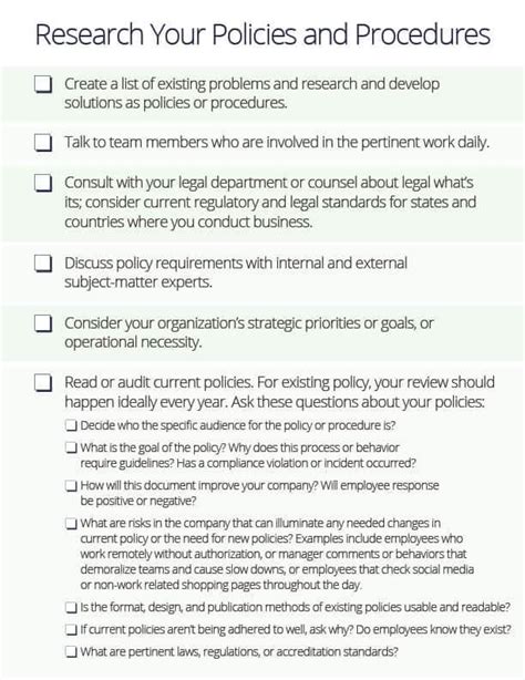 How To Write Policies And Procedures Smartsheet