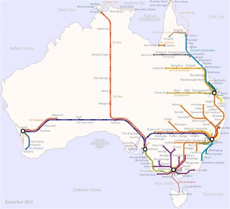 Map Of Australia Trains Rail Lines And High Speed Train Of Australia
