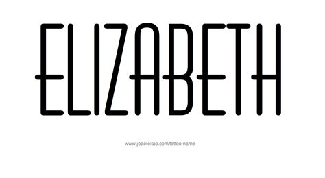 Elizabeth Name Tattoo Designs