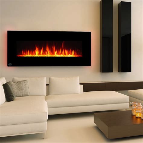 Clevr 48 Adjustable Electric Wall Mount Fireplace Heater 750 1500w