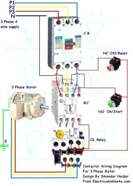 phase contactor wiring diagram start stop electrical circuit diagram home electrical wiring