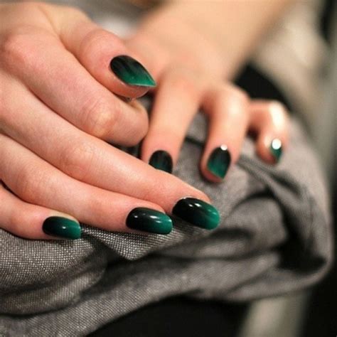 Green Nail Polish Designs Emerald Nail Ombre Designs Nails Dark Polish