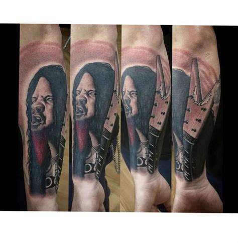 Dimebag Darrell Tattoo By Trevor Tattoos Portrait Tattoo Portrait