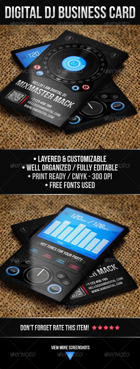 This job has become much bigger than it. Digital DJ Business Card | GraphicRiver
