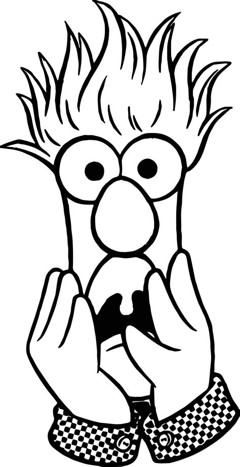 The Muppets Muppets Beaker Fear Coloring Pages