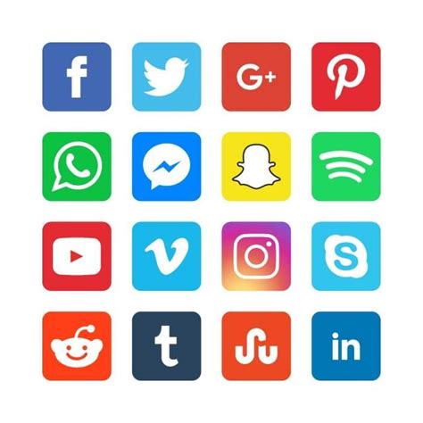 Iconos De Redes Sociales Iconos Sociales Iconos De Los Medios