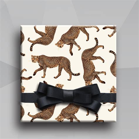 Wild Leopard Wrapping Paperbirthday T Wrapcute Animal Etsy