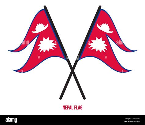 Nepal Flag Waving Vector Illustration On White Background Nepal