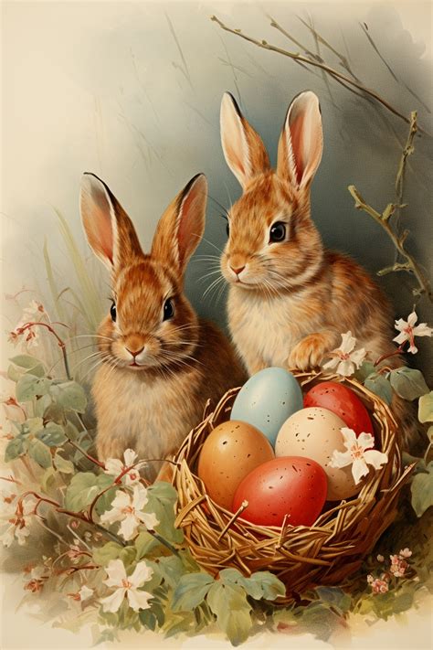 Vintage Easter Bunny Art Free Stock Photo - Public Domain Pictures