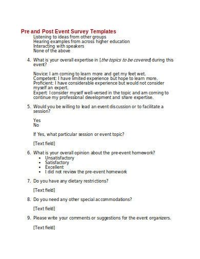 10 Post Event Survey Templates In Pdf Doc