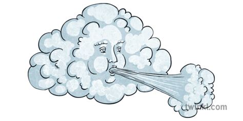 Cloud Blowing Wind Illustration Twinkl