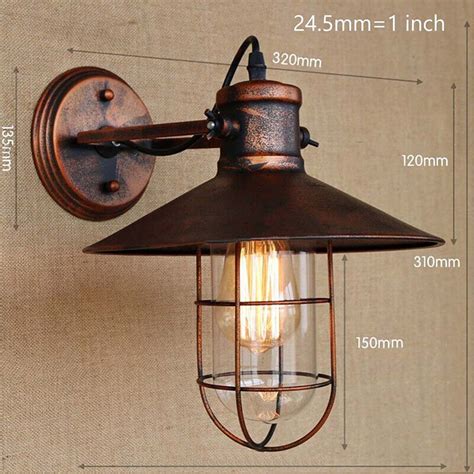 Antique Retro Copper Wall Light Vintage Rustic Led Wall Sconce Fixture